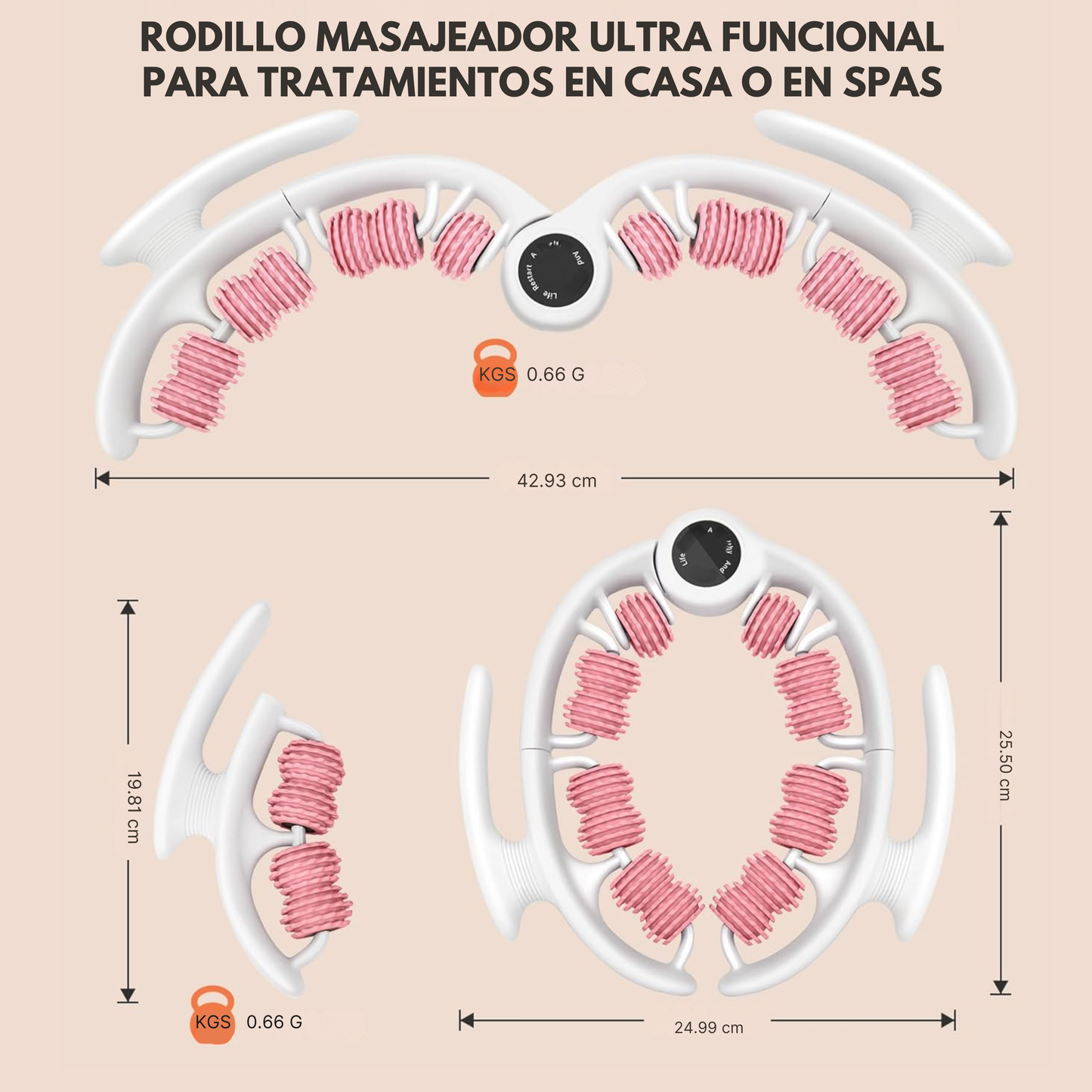 Masajeador Anticelulítico y para el Alivio de Dolores Musculares