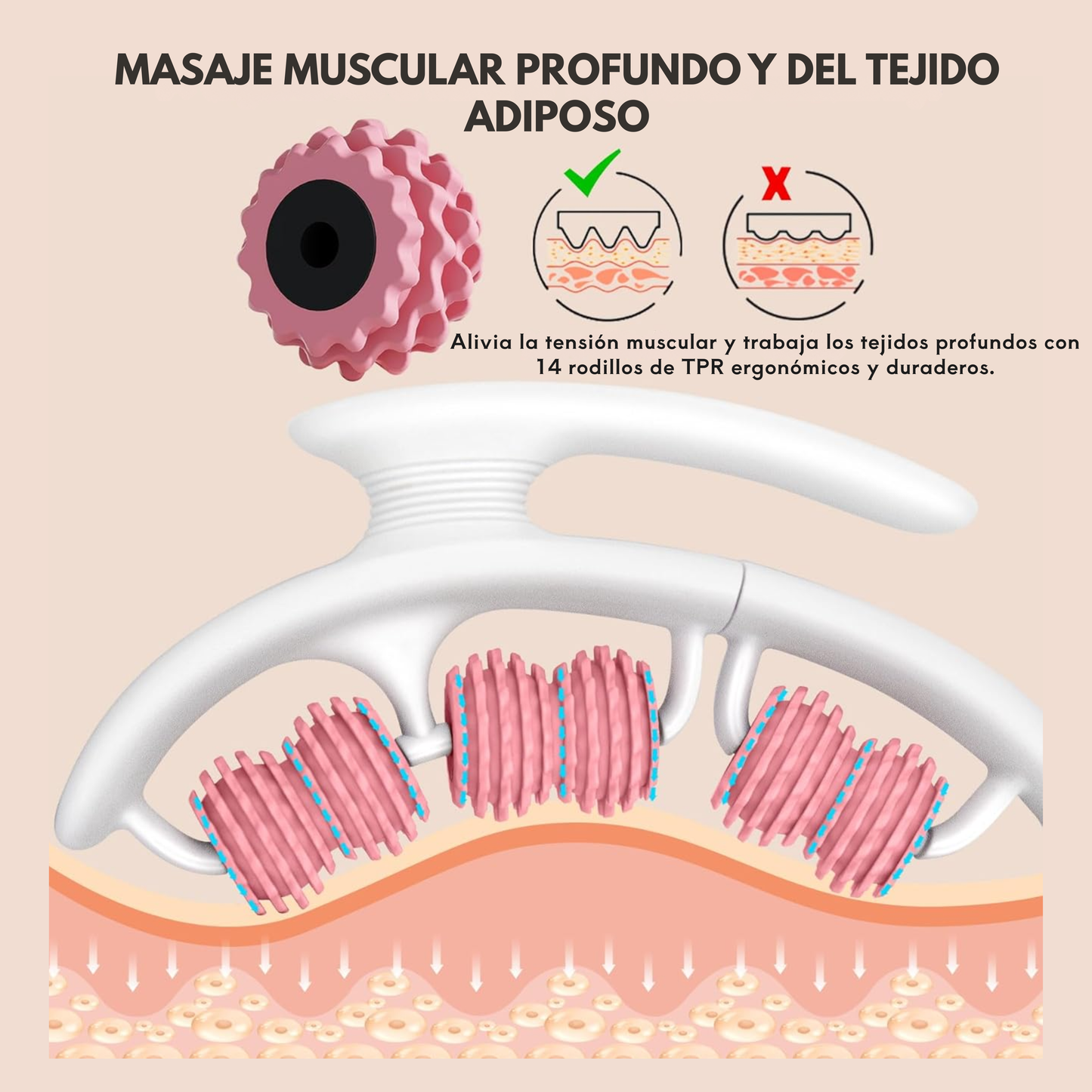 Masajeador Anticelulítico y para el Alivio de Dolores Musculares